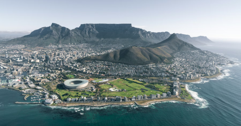 aerial Photo of Cape Town and Table Mountain